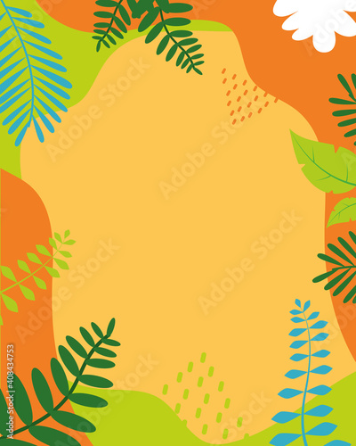 Wallpaper Mural design of background for stories with colorful tropical leaves Torontodigital.ca