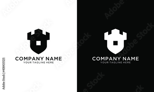 castle logo and sheild design, palace logo, fortress logo