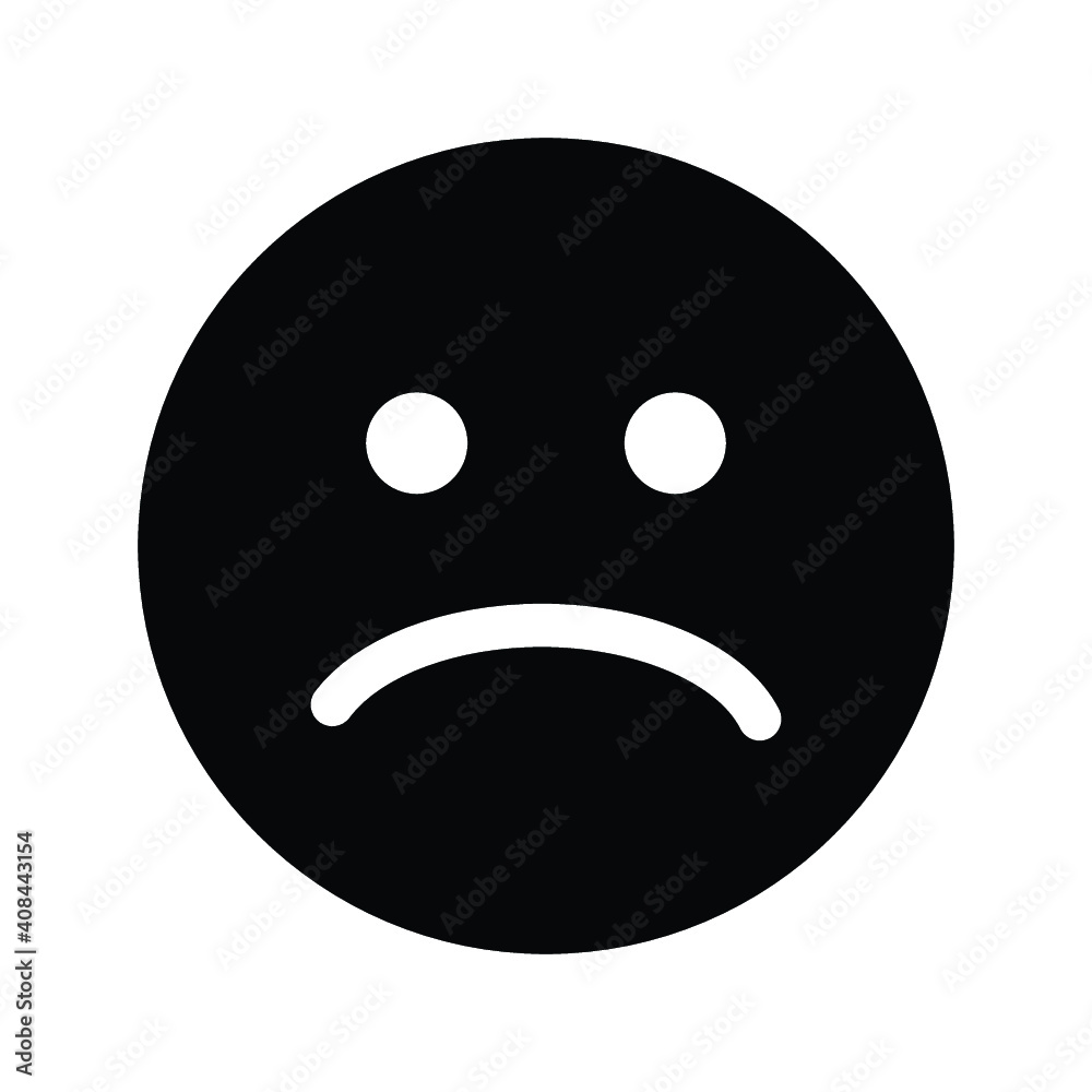 sad face icon, emoticon smiley vector sad face icon, emoticon smiley vector