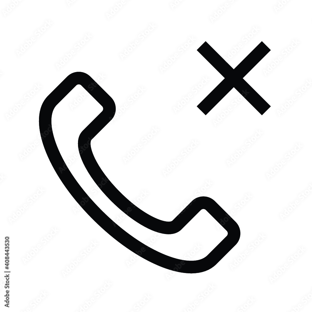 call disconnected icon, communication vector call disconnected icon, communication vector