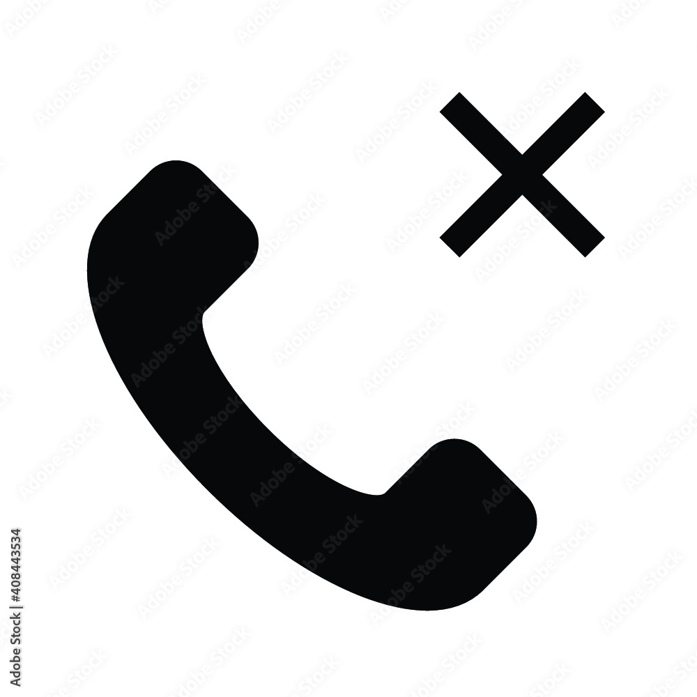 call disconnected icon, communication vector call disconnected icon, communication vector