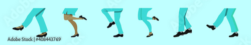 set of tap shoes cartoon icon design template with various models. vector illustration isolated on blue background