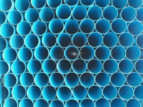 blue plastic pipes background