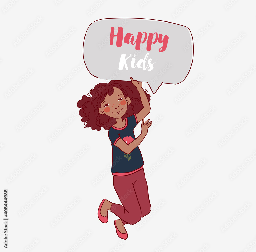 Happy girl jumping over white background. Happiness, childhood, and freedom concept Happy girl jumping over white background. Happiness, childhood, and freedom concept