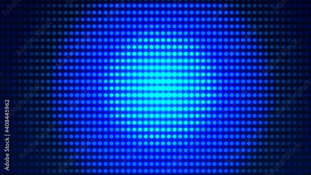 Dot  white blue pattern screen led light gradient texture background. Abstract  technology big data digital background. 3d rendering.