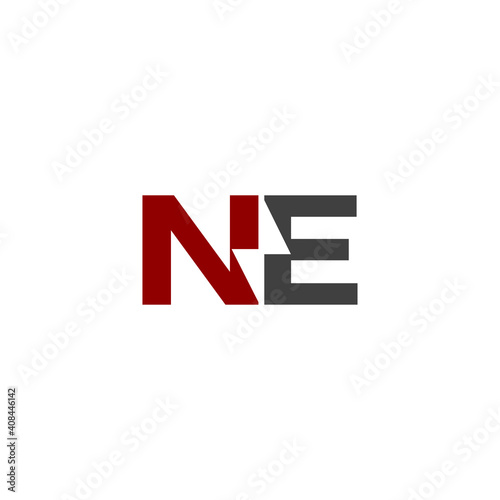 ne initial electric  logo design vector icon