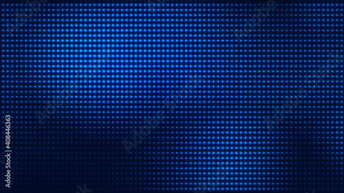 Dot blue pattern screen led light gradient texture background. Abstract technology big data digital background. 3d rendering.