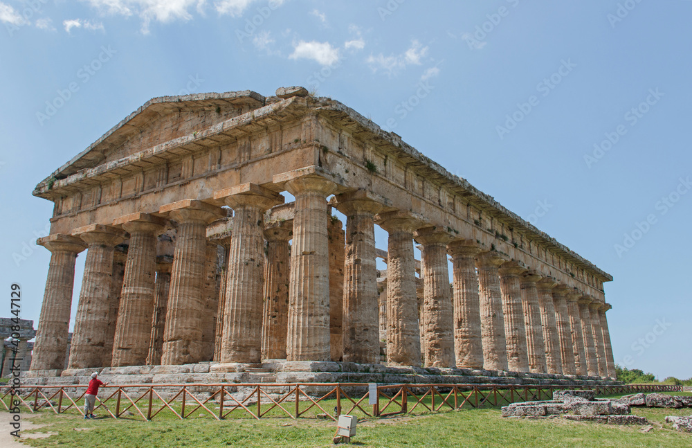 Athena Temple In Paestum, Italy