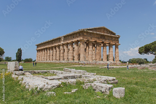 Athena Temple In Paestum, Italy