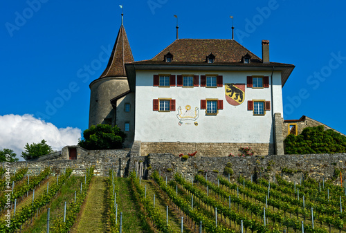 Obraz na płótnie Erlach Castle, Municipality Of Erlach, Canton Of Bern, Switzerland w salonie