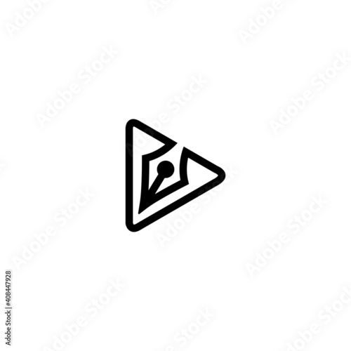 video academy logo design vector icon