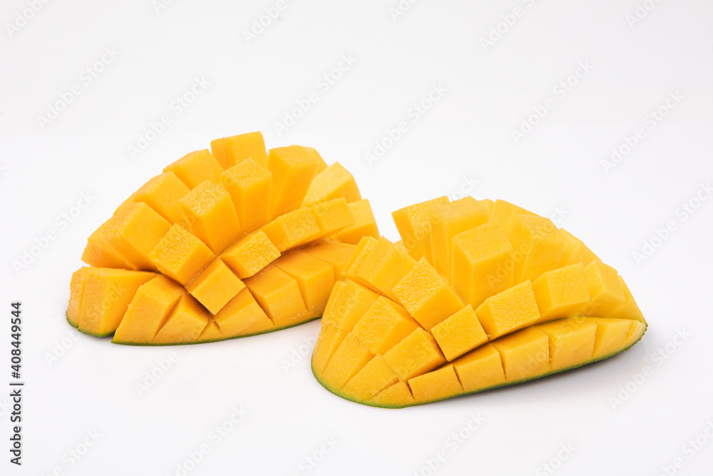 mango slice isolated on white background Clipping Path mango slice isolated on white background Clipping Path