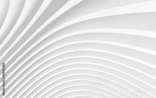 Abstract Curved Shapes. White Circular Background. © teerawit
