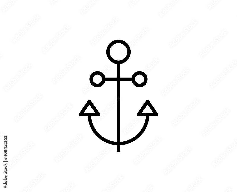 Anchor premium line icon. Simple high quality pictogram. Modern outline style icons. Stroke vector illustration on a white background. Anchor premium line icon. Simple high quality pictogram. Modern outline style icons. Stroke vector illustration on a white background.
