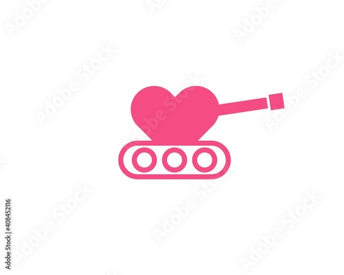 tank boom love logo vector