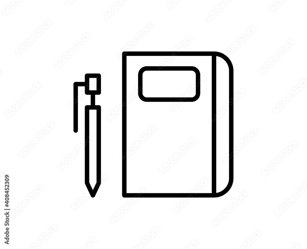 Book line icon. Vector symbol in trendy flat style on white background. Book sing for design Book line icon. Vector symbol in trendy flat style on white background. Book sing for design