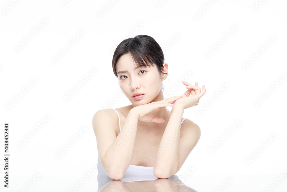 Portrait Of Beautiful Woman in Studio Portrait Of Beautiful Woman in Studio