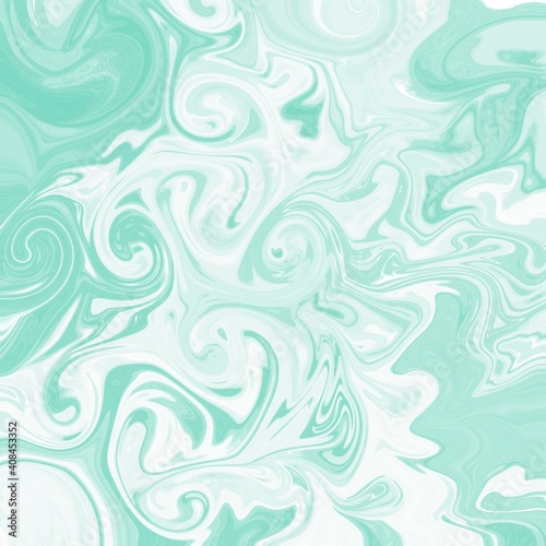 Colorful abstract background design, concept mint green watercolor art