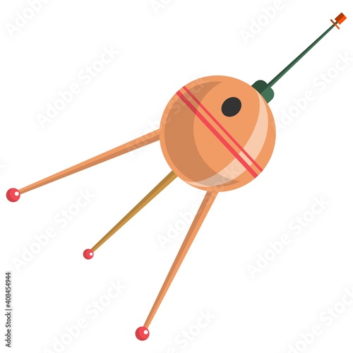 Space satellite icon, flat vector isolated illustration. Earth artificial satellite, space station. photo