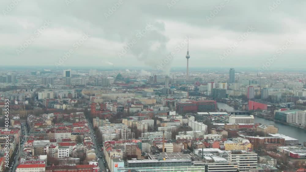 Ciryscape of Berlin, Germany on a cold and cloudy morning Ciryscape of Berlin, Germany on a cold and cloudy morning