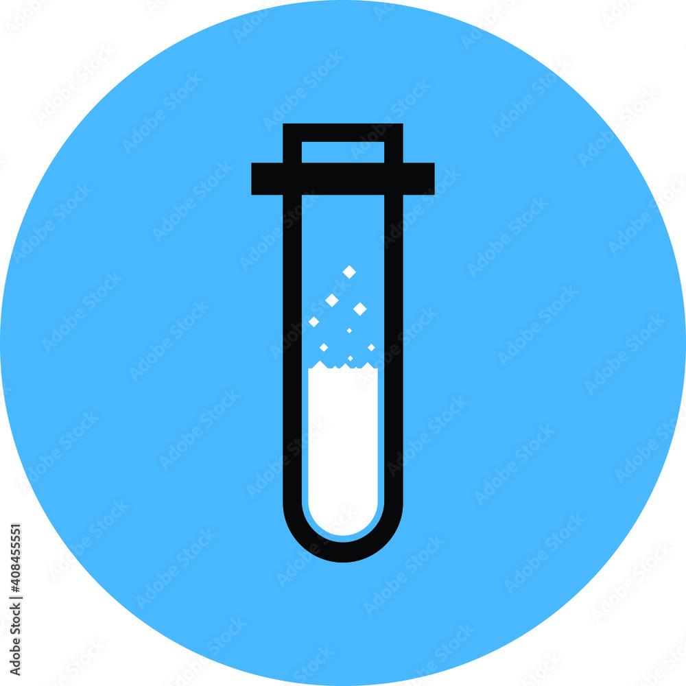 Test Tube Icon. Beaker, Flask, Chemistry Test Icon Test Tube Icon. Beaker, Flask, Chemistry Test Icon