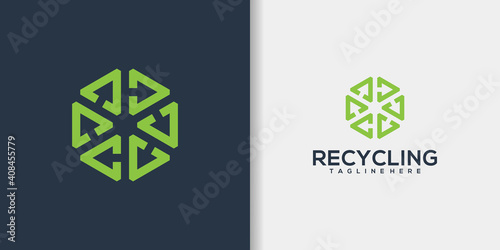 Recycle logo or icon vector design