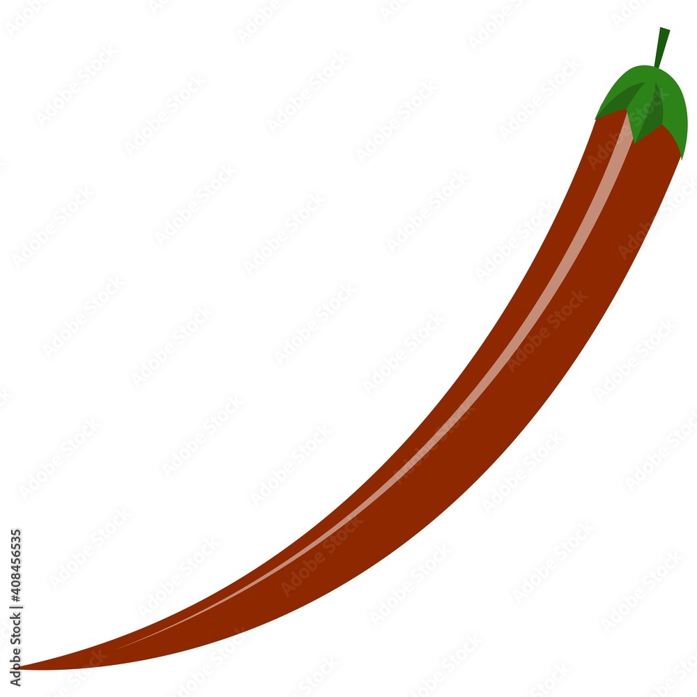 Chili pepper icon, flat vector isolated illustration. Farm fresh vegetable. Healthy food. Chili pepper icon, flat vector isolated illustration. Farm fresh vegetable. Healthy food.