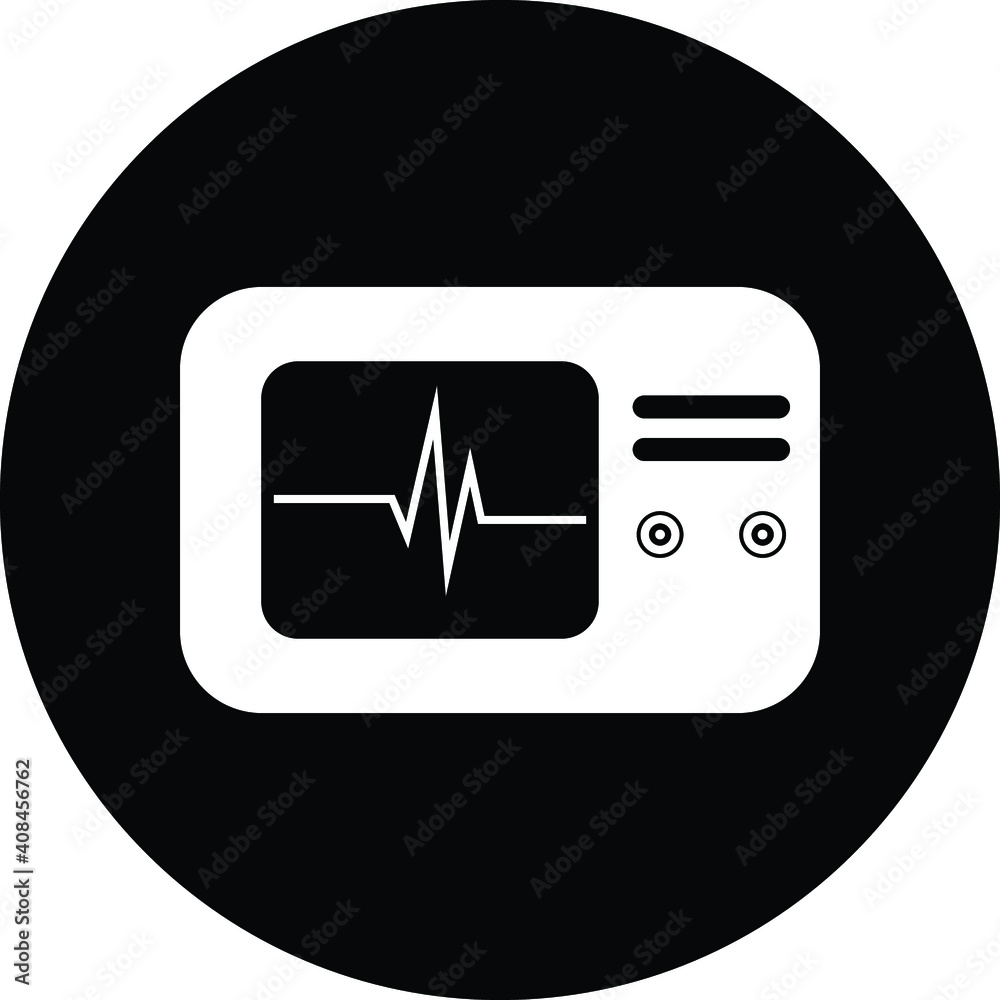 Computer diagnostics icon. ECG, cardiology, heartbeat, breathing, pulse Icon. Computer diagnostics icon. ECG, cardiology, heartbeat, breathing, pulse Icon.
