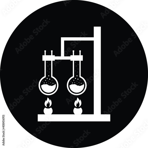 Laboratory experiment icon. chemistry, biological, ecological test icon.