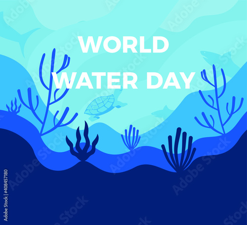 World Water Day flat design photo