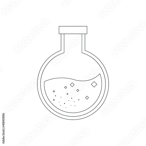 Test Tube Icon. Beaker, Flask, Chemistry Test Icon
