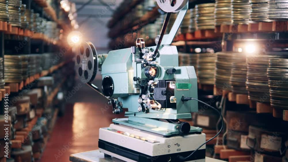 Archive facility with a functioning film projector Archive facility with a functioning film projector