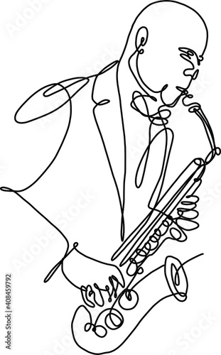 man with saxophone