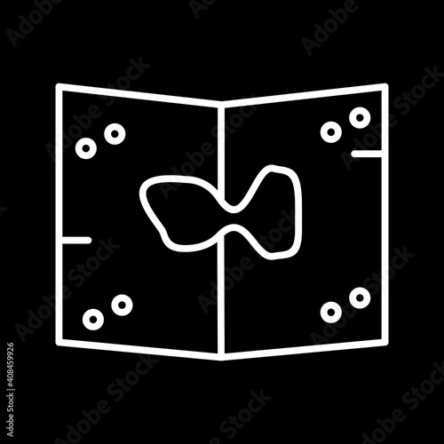Unique Map Line Vector Icon