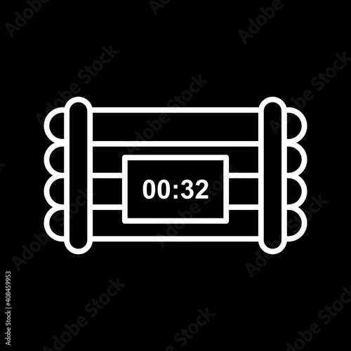 Unique Time Bomb Vector Line Icon