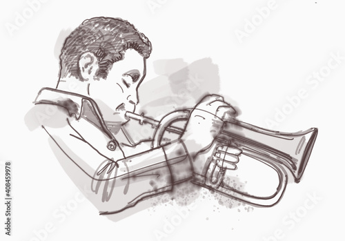 musician playing the trumpet