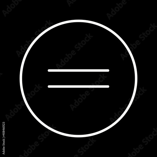 Unique Equal to line vector icon
