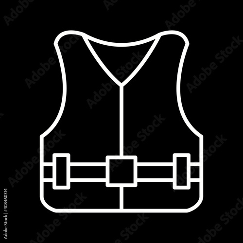 Unique Life Jacket Vector Line Icon