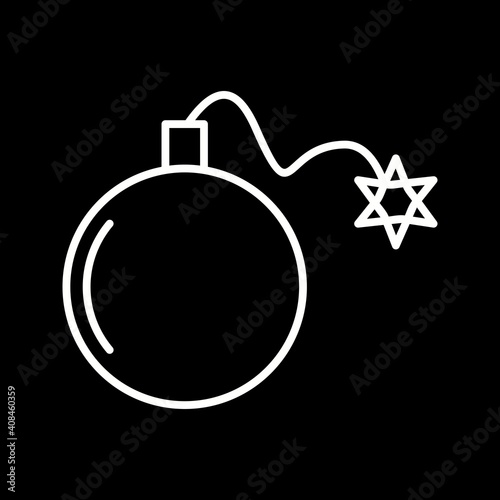 Unique Bomb Vector Line Icon