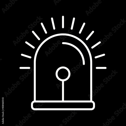 Unique line vector icon of siren