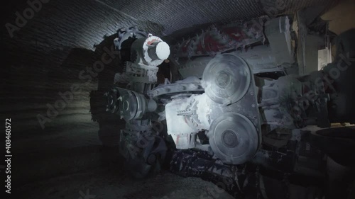 Tunnel Boring Machine working drilling mining underground