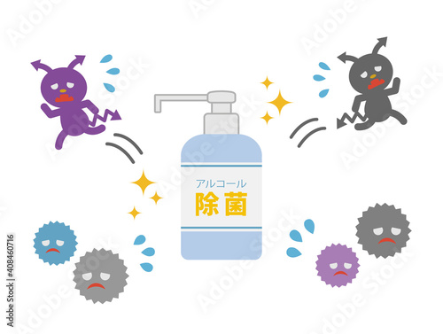 アルコールスプレーとウイルス