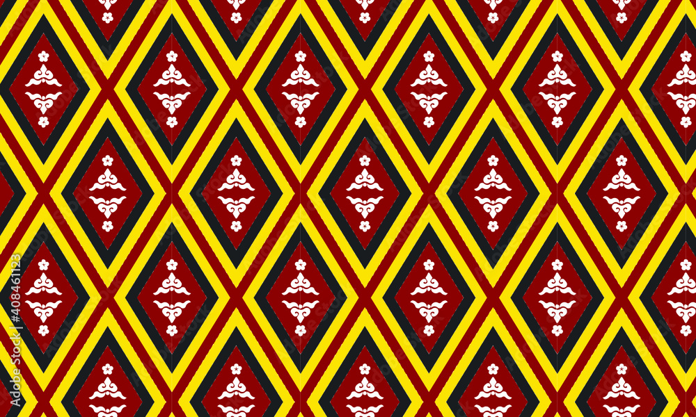 Ethnic mandailing seamless pattern version 7