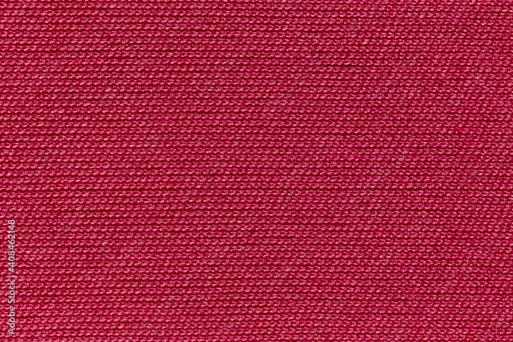 Fototapeta premium Red fabric cloth polyester texture background.