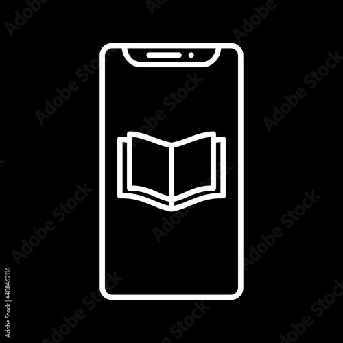 Unique E-Learning Line Vector Icon