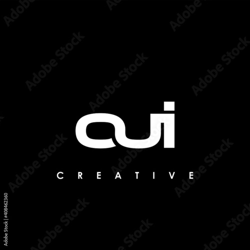 OUI Letter Initial Logo Design Template Vector Illustration 