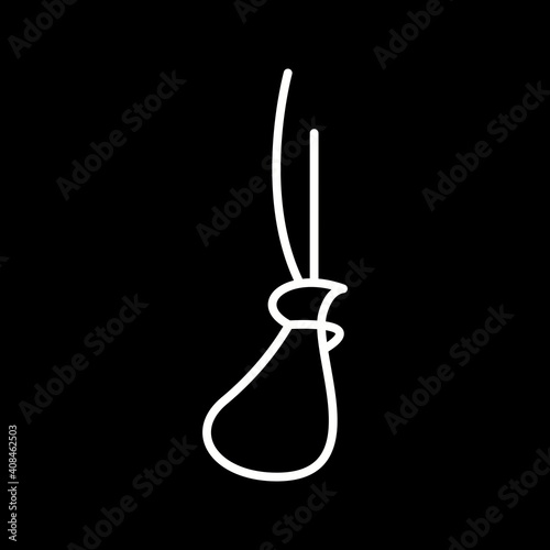 Unique Noose Line Vector Icon