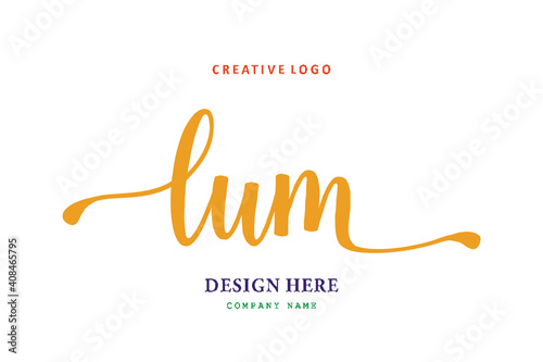 LUM lettering logo is simple, easy to understand and authoritative