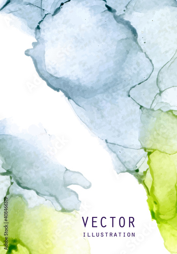 Alcohol ink vector texture. Fluid ink abstract background.