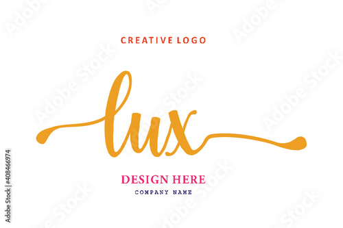 LUX  lettering logo is simple, easy to understand and authoritative